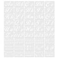 thumbnail image 1 of Unique Bargains Pochoirs à Lettres et Chiffres, Lot de 45 Modèles d'Alphabet Réutilisables Style 5, Blanc, 1 of 6