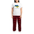 thumbnail image 4 of CafePress - I Stand With Ukraine Flag Ukrainian Pride Pajamas - Women's Short Sleeve Print T-Shirt and Pants Light Cotton Pajama Set, 4 of 7