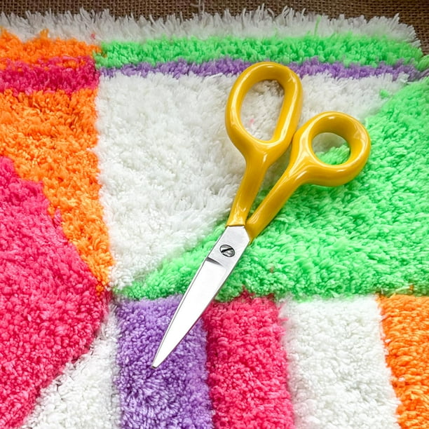 Tijeras puntiagudas industriales uso con agarre , tijeras para manualidades de reciclaje multiusos, tijeras para cortar alfombras, 1 Amarillo Soledad Tijeras para alfombras