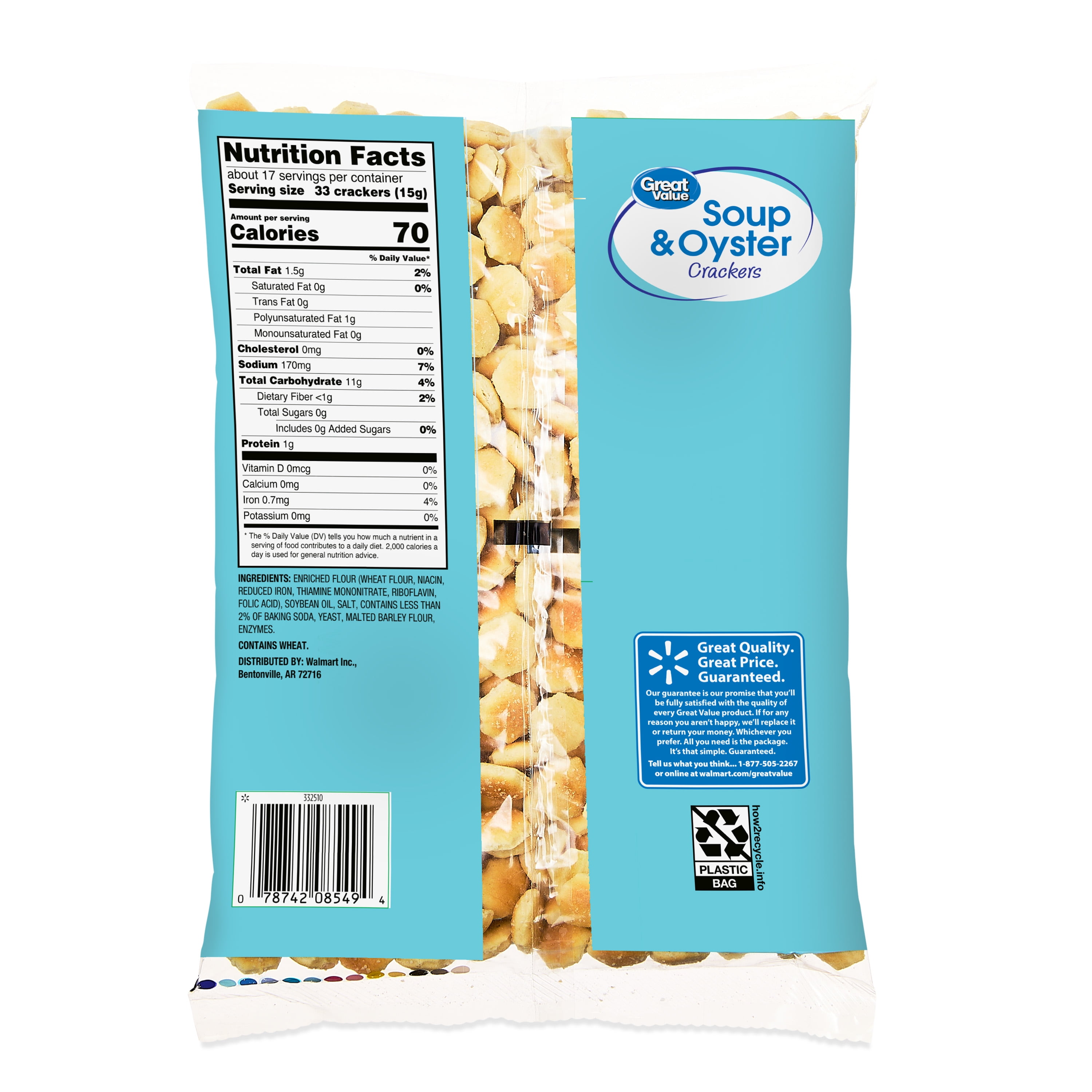 Great Value Soup & Oyster Crackers, 9 oz