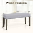 thumbnail image 3 of Costway 2 PCS 42.5" Upholstered Entryway Bench with Nailhead Trim Soft Padded Cushion Indoor, 3 of 8