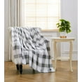 thumbnail image 3 of Chaps Solid Silky Soft Flannel Fleece Throw Blanket Grey 50” X 70” (One Size), 3 of 4