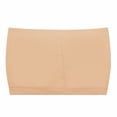 thumbnail image 4 of 3PCS Seamless Tube Top Bandeau Stretchable Spandex Bra with Removable Pads, Apricot, L, 4 of 8