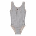 thumbnail image 2 of Baby Girl&nbsp;Swimsuit Wide Straps Crew Neck Bow Stripe Solid Print Sleeveless One Piece Hawaiian Bathing Suits for Girls Blue 9 Months-12 Months, 2 of 4