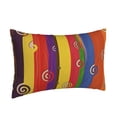 thumbnail image 2 of YFYANG Super Soft Rectangular Plush Cushion Cover (Without Pillow Insert), Abstract Stripe Art Comfort and Non-Pilling Hidden Zip Bedroom Sofa Pillowcases, 20"x30", 2 of 9