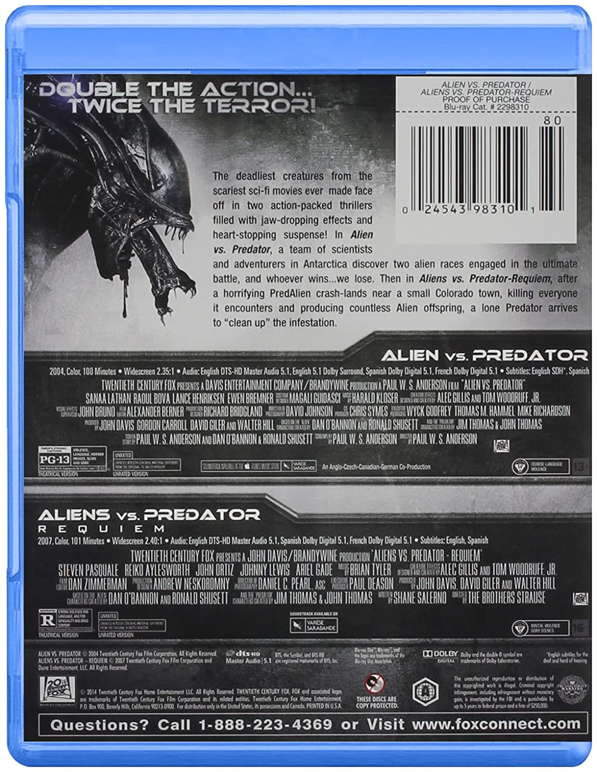 Predator Triple Feature (Predator/ Predator 2/ Alien vs Predator)  (Bilingual) (Boxset) on DVD Movie