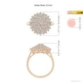 thumbnail image 4 of ANGARA Natural Diamond Cluster Sunburst Cocktail Ring in 14K Rose Gold for Women (Size-2.9mm| Color-I-J| Clarity-I1-I2) | April Birthstone, Anniversary, Jewelry Gift for Women | Natural Diamond Ring, 4 of 9