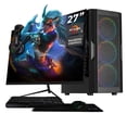thumbnail image 1 of Computadora Escritorio Completa Xtreme PC Gaming AMD Radeon RX Vega 7 AMD Ryzen 5 5600G 16GB SSD 500GB Monitor 27 75Hz WIFI Black juegos casuales, trabajo y estudio, 1 of 6