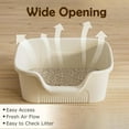 thumbnail image 5 of Extra Large Litter Box with High Sides,23.6" Lx16.5 Wx8.6 H XL Multi Cat Litter Pan for Kitty,Cat Boxes for Indoor Cats,Jumbo Litter Boxes for Big Cats,Anti-Splashing,Easy to Clean (White), 5 of 6