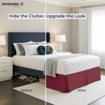 thumbnail image 5 of SGI bedding 16 inch Drop Bed Skirt Full Size Platform Style, Classic Tailored Look, Elegant Pleated Style Dust Ruffle, Split Corners, Wrinkle Resistant Microfiber - Burgundy, 5 of 8