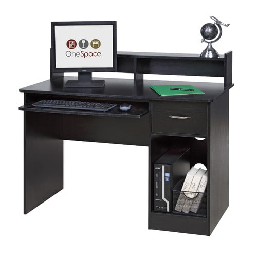 Onespace 50 Ld0101 Essential Computer Desk With Hutch And Keyboard