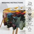 thumbnail image 6 of XMXT Waterproof Round Table Cloth, Oil Painting Floral Patterns Tablecloth Polyester Table Cover for Home Kitchen Dining Party Room Decor, 60 inches, 6 of 8