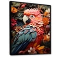 thumbnail image 2 of Designart "Feathers From The Tropics On Display By A Parrot" Parrot Floater Framed Canvas Prints, 2 of 5
