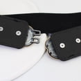 thumbnail image 4 of Vinsonshop Women Wide Elastic Waist Belt for Dress Plus Size Vintage Stretch Belt Retro Buckle Black, 4 of 8