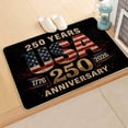 thumbnail image 3 of 250 Anniversary USA Door Mat, 23x16 Inch Patriotic Vintage Flags Stars Anniversary Red Washable Low Profile Back Doormat USA 250th Anniversary Merchandise Entrance Decor, 3 of 4