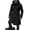 Black, variant on Trench Coat Men Double Breasted Business Wrap Hooded Long Jacket With Pockets Casual Knee Length Winter Overcoats