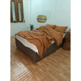 thumbnail image 3 of Rusty Orange Colour Super Soft & Luxury Duvet Cover Set 3 Piece -210 Thread Count, 1 Duvet Cover with Cconut Buttons Closure & 2 Pillow Cover, 100% Cotton Duvet Cover, 3 of 5