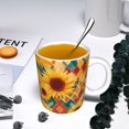 thumbnail image 5 of Disketp Diamond Bohemian Sunflower Large Coffee Mug with Handle Tea Cup Novelty Coffee Cup for Men Women Office Work, 5 of 6