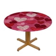thumbnail image 3 of HAOXIT Round Love Heart Table Cloths Washable for Party Holiday Kitchen Dining Room Indoor Outdoor Decoration 54-58, 3 of 8