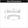 thumbnail image 5 of Hickory Hardware P3231 Bridges 3" (76Mm) Center To Center Bridge Style Bold Square Cabinet, 5 of 6