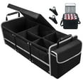 thumbnail image 1 of Organizador de Almacenamiento para Automóvil, Organizador de Maletero de SUV Plegable con Múltiples Compartimentos y Bolsa Aislante a Prueba de Fugas, Correas de Sujeción Ajustables, Cubierta Plegabl, 1 of 8