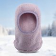 thumbnail image 3 of Lispipm Toddler Kids Fleece Balaclavas Hood Windproof Soft Full Head Neck Warmer Hat Baby Boy Girl Winter Accessory Purple 6-36 Months, 3 of 5