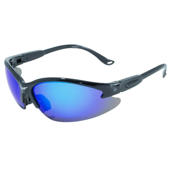 Global Vision Eyewear ANSI Z87-Plus Safety Glasses COUBKGTB  Cougar Gtech Blue Lens Safety Sunglasses-Black Frame
