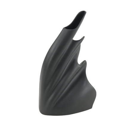 Black Ceramic Vase - Decmode Modern 18 X 10 Inch Black Ceramic Vase