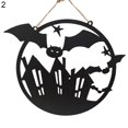 thumbnail image 2 of Wall Signs Decorative Welcome Print Multi-type Skull Bat Wall Halloween Hanging Signs for Party, 2 of 10