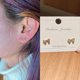 thumbnail image 2 of Pendientes de circón con lazo, pendientes versátiles de temperamento a la moda, pendientes de diseño de nicho con sentido de gama alta para mujer ZefeiWu 9024715086075, 2 of 2