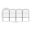 thumbnail image 3 of Outsunny 4 Panel Decorative Garden Fence No Dig Fence Animal Barrier Black, 3 of 10