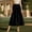 Black, variant on Caywon Womens Solid Color Elastic High Waist Maxi Skirt Flowy Casual A-Line Long Skirt for Daily Vacation Beach Wear Falda Larga para Mujer