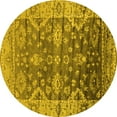 thumbnail image 1 of Ahgly Company Indoor Round Oriental Yellow Industrial Area Rugs, 8' Round, 1 of 4
