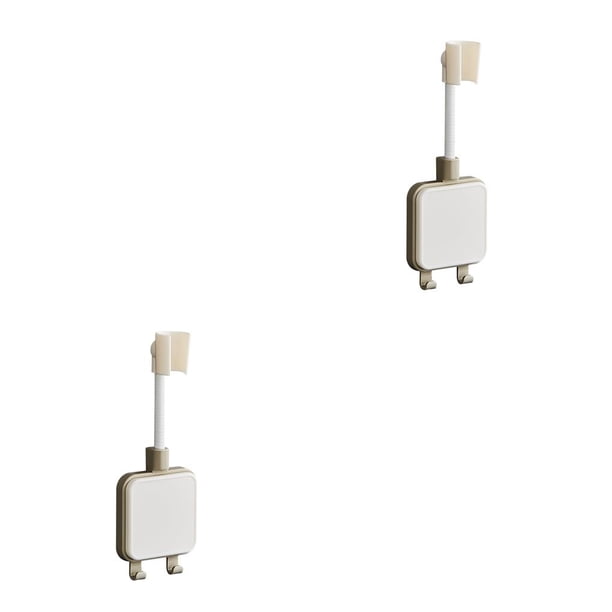 Matsuzay Nuevo soporte de cabezal de ducha portátil de 1 pieza, soporte de cabezal de ducha ajustable, montaje de baño montado en la pared con gancho Beige 2piezas Matsuzay CBP074675