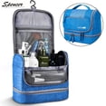 thumbnail image 3 of Spencer Waterproof Hanging Travel Cosmetics Toiletry Bag Mildew proof Makeup Organizer Wash Bag Dop Kit for Women and Men for Vacation, Outdoor, Bathroom Organizer "Blue", 3 of 7