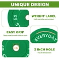 thumbnail image 6 of FlexWave 140LB Olympic Bumper Plate Set, Color-Coded 2-Inch Rubber Barbell Weight Plates with Steel Hub for Weightlifting & Home Gym, 6 of 8