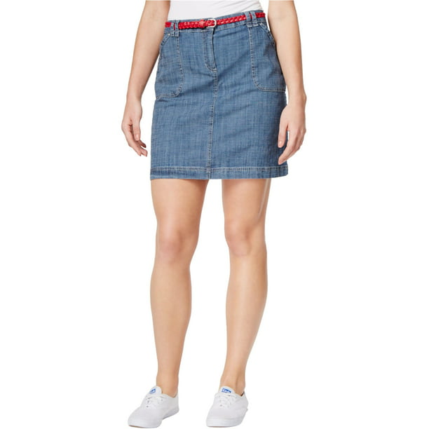 Karen Scott - Karen Scott Womens Denim Skort Skirt - Walmart.com ...