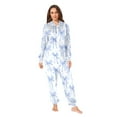 thumbnail image 4 of joogoo Watercolor Bow Blue Unisex Adults Onesies Pajamas Jumpsuits L, 4 of 7