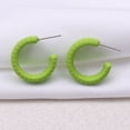 thumbnail image 4 of Ziurtnc 1 Pair Women Huggie Earrings C-shaped Solid Color Smooth Lightweight Daily Commute Dating Earrings Lady Ear Jewelry, 4 of 8