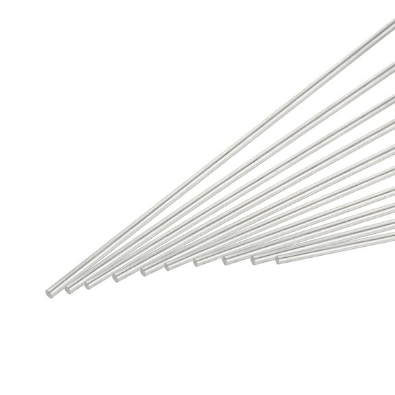 2mm x 300mm Stainless Steel Round Rod, Metal Solid Shaft Rods Lathe Bar Stock for Crafts Model Car Airplane 20 Pcs