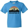 thumbnail image 3 of Inktastic Indianapolis Indiana Skyline Retro Youth T-Shirt, 3 of 5