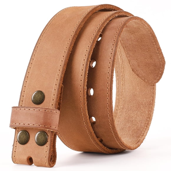Cinturón de Cuero NPET para Hombre, Grano Completo, Estilo Vintage, 3.8 cm de Ancho