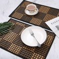 thumbnail image 5 of Sets de Table en Bambou pour Table à Manger Ensemble de 4 Sets de Table Résistants aux Taches et à la Chaleur Durables et Robustes pour Table de Cuisine (Noir), 5 of 5