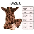 thumbnail image 3 of Conjunto de pijama de mujer de 2 piezas, ropa de dormir, ropa de estar por casa, manga larga, botones, 3 of 5