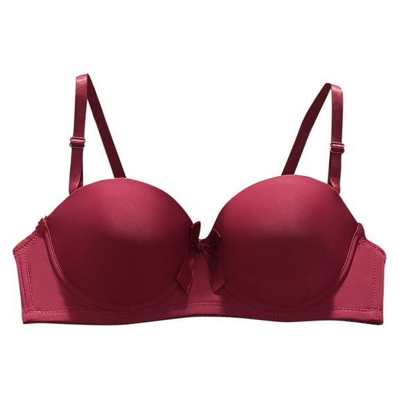 Kaemgyyd Lift up Bra for Women Soft Cute Bow No Underwire Seamless Bras Breathable Unlined Wireless Spaghetti Strap Everyday Bras