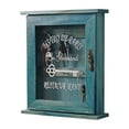 thumbnail image 1 of Wooden Key Holder Box Wooden Key Storage Cabinet With Six Hooks, 1 of 9