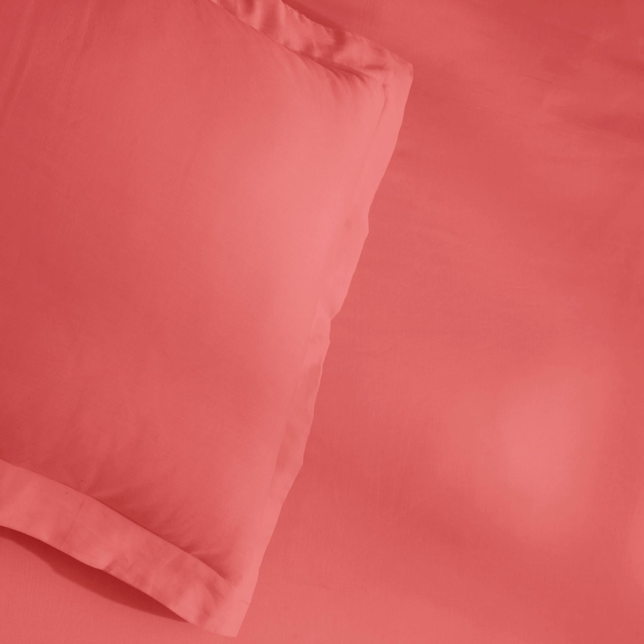 Superior Egyptian Cotton 300 Thread Count Duvet Cover Set, King/California King, Coral