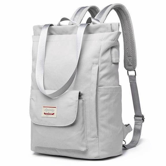 Laptop Backpack for 15.6 inch Tote Backpacks School Bookbag for College Student with USB Charging Port Daypack for Women Men, Work Travel, Grey