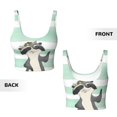 thumbnail image 6 of Sports Bra For Women, Cute Raccoon Sports Bras For Women High Support, Workout Tank Tops Woman With Removable Cups, 6 of 8