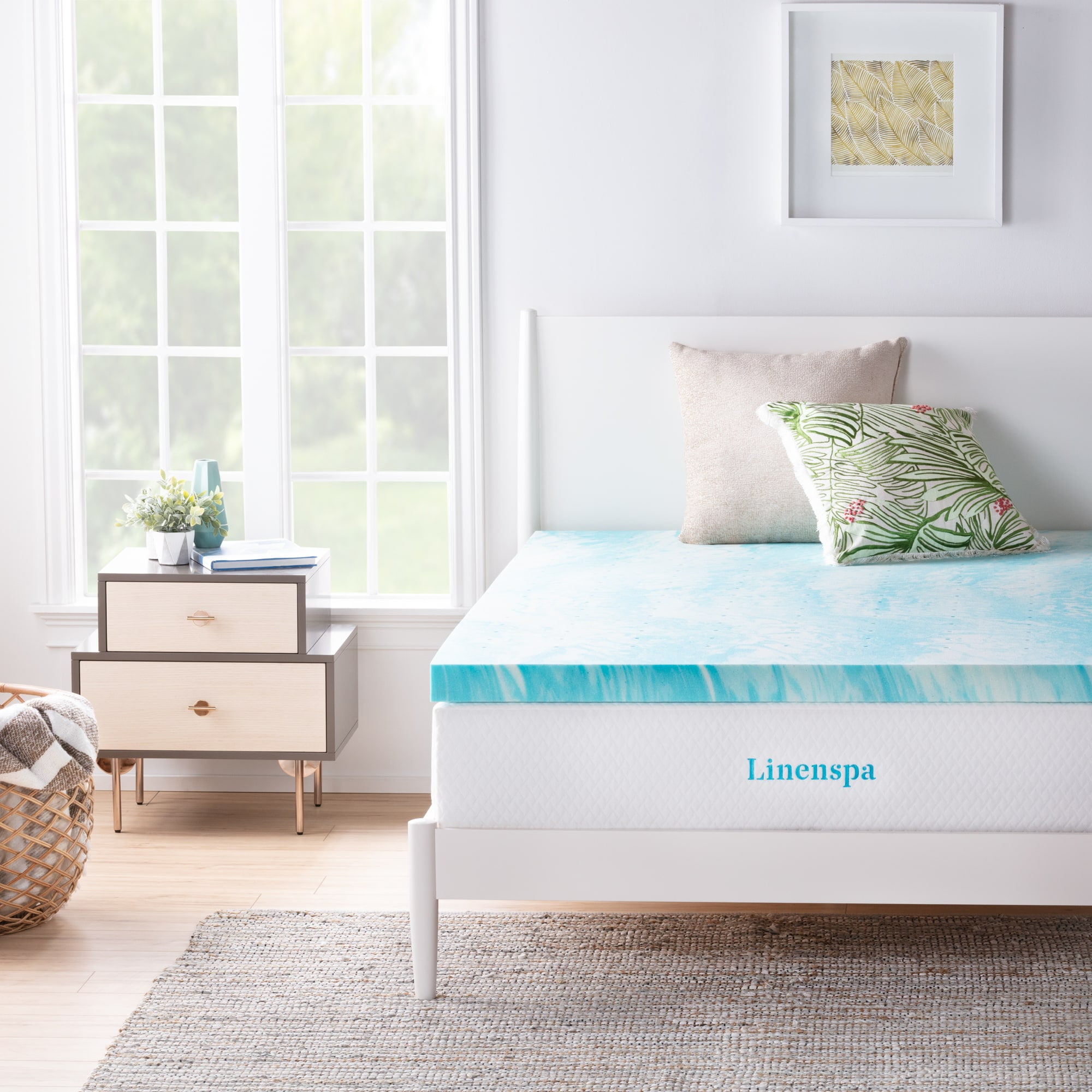 Linenspa Essentials Gel Swirl Memory Foam Topper Multiple Thickness